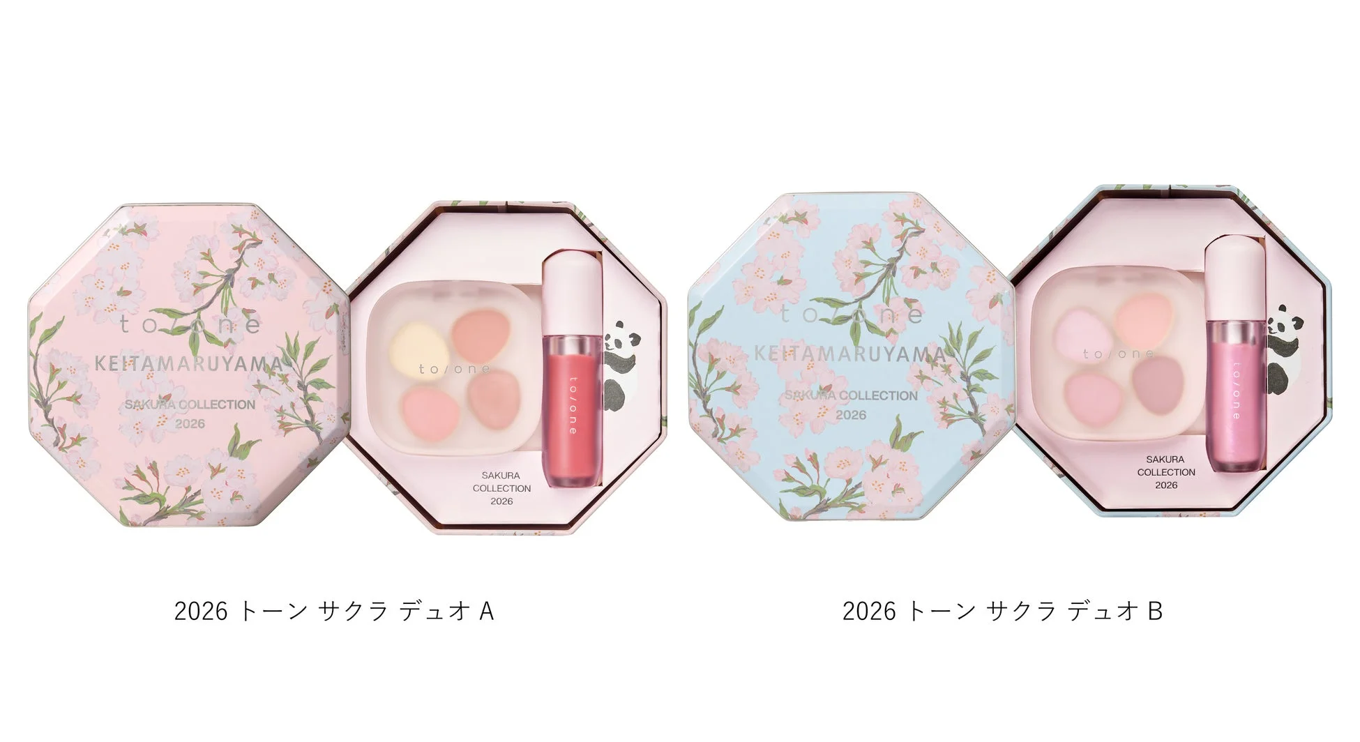 to/oneとKEITAMARUYAMAがコラボしたSAKURA COLLECTION 2026のコスメデュオセットの画像