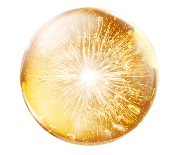 黄金色の透明な球体