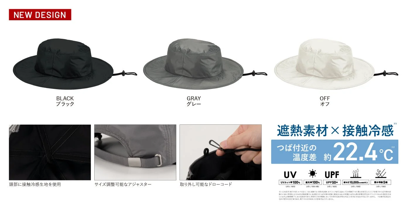 遮熱・接触冷感ハット
