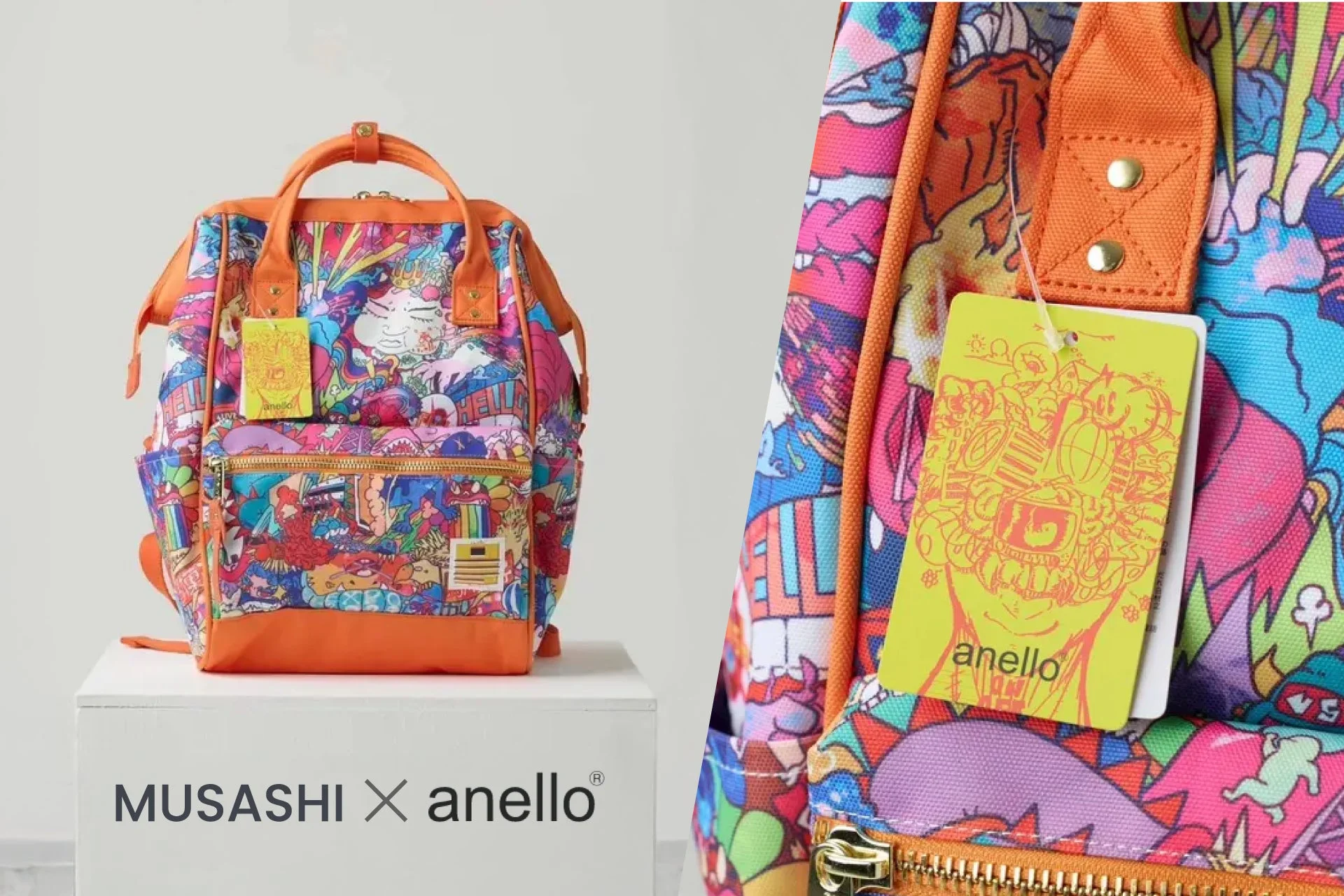 MUSASHIとanelloのコラボリュック