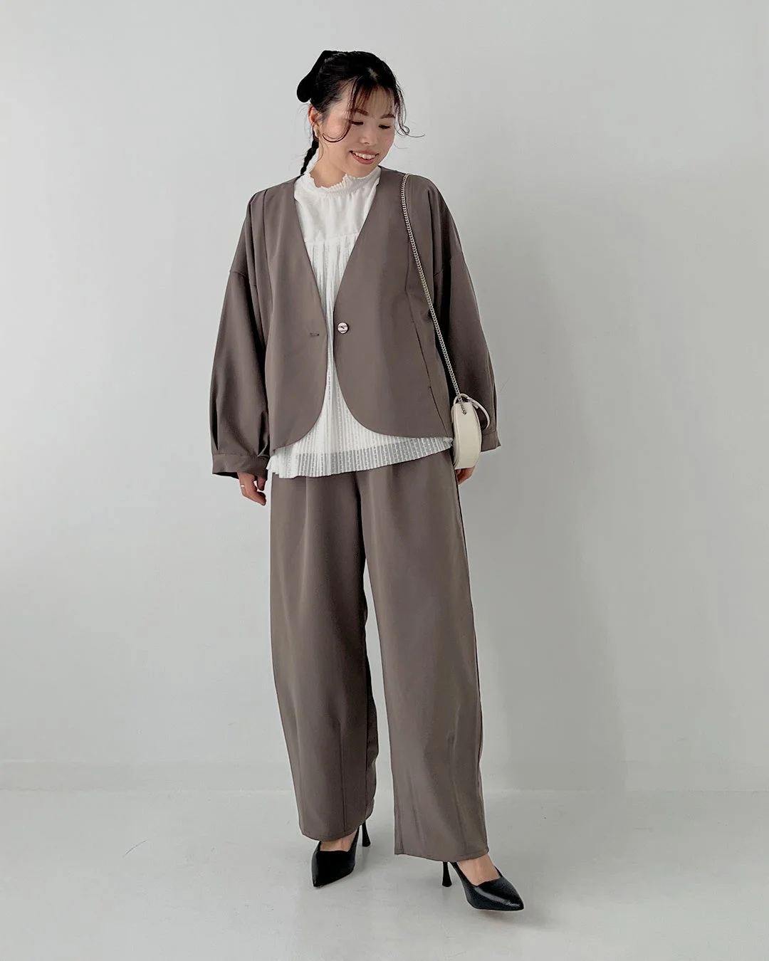 somari imaginationドットチュールブラウスとセットアップ